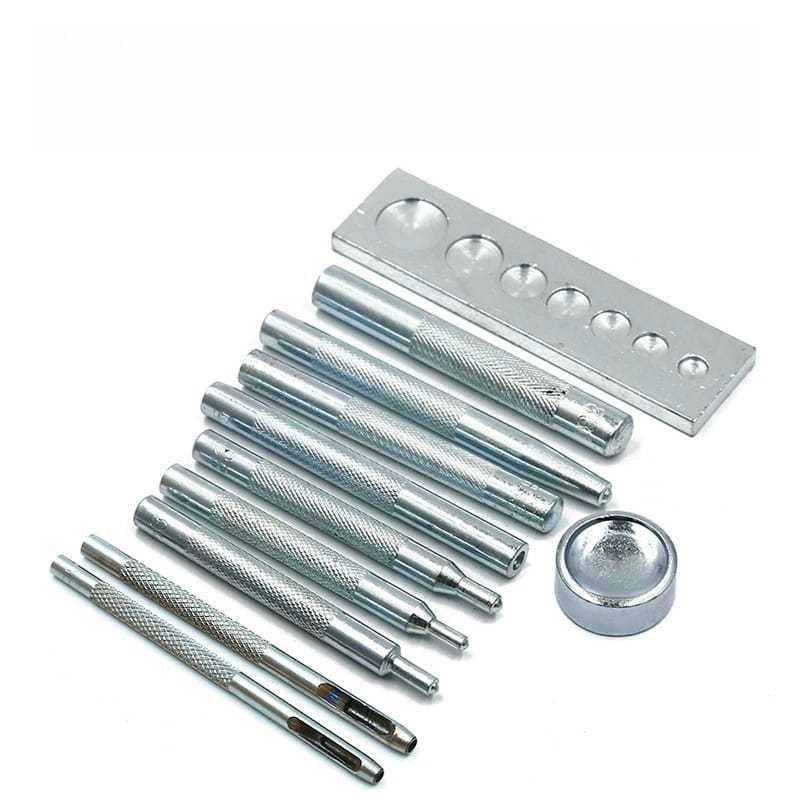 Rivet Setter Tool - 11개 스냅 리벳 고정 버튼 설치