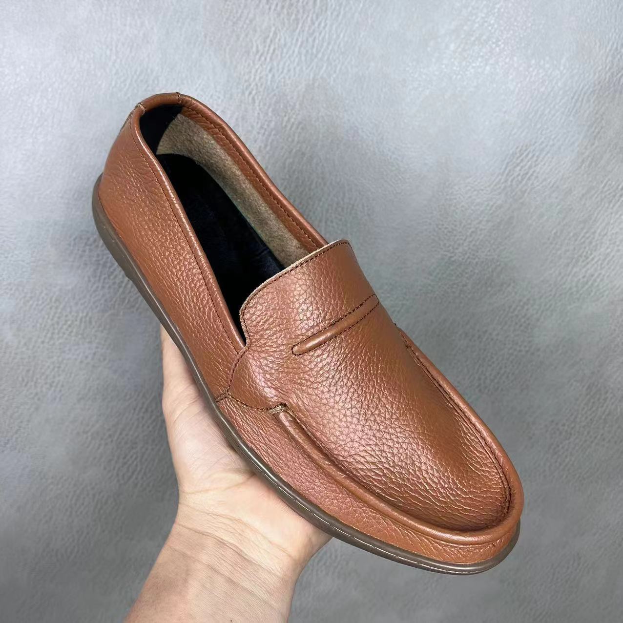 로우탑 라운드 토 남성 가죽 신발 소가죽 슬립온 작업화 - Leatherwork Designs 리뷰 및 가격