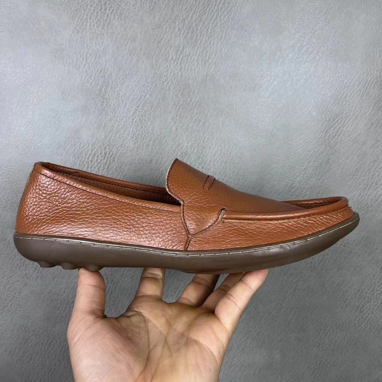 로우탑 라운드 토 남성 가죽 신발 소가죽 슬립온 작업화 - Leatherwork Designs 리뷰 및 가격