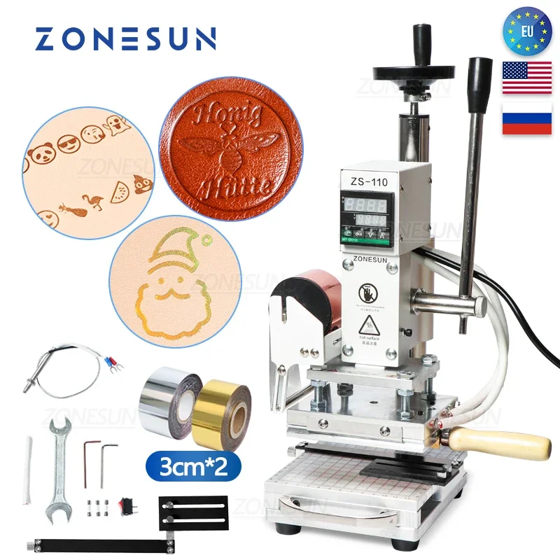 ZONESUN ZS110 핫 포일 스탬핑 브론징 엠보싱 - Leatherwork Hand Press 리뷰 및 가격