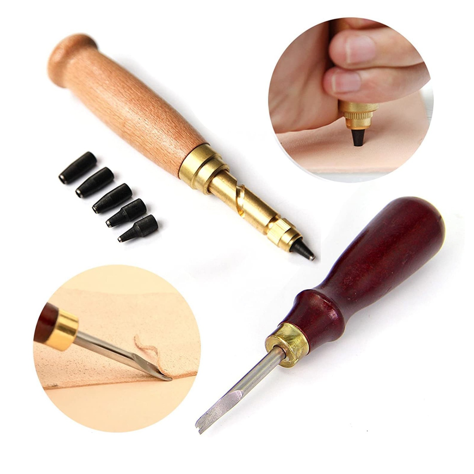 18종 가죽 재봉 도구 세트, DIY 수제 스티칭 키트 - Groover Stitching Tool 리뷰 및 가격